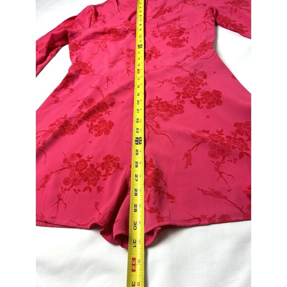 H&M Divided Womens Floral Romper Size 8 Long Open Sleeve SKU LRC5-125 - Picture 4 of 10